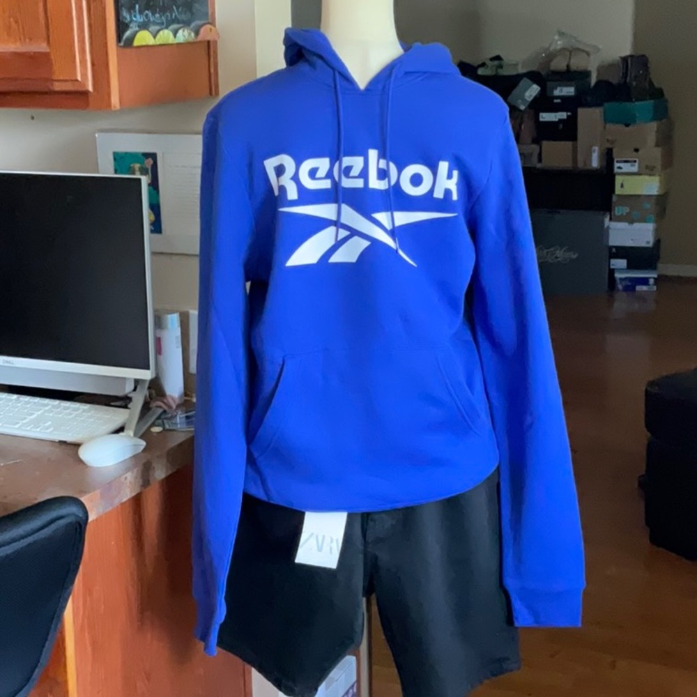 Reebok Bright Cobalt Training Hoodie in Sizes M and XL, NWT - Picture 13 of 16